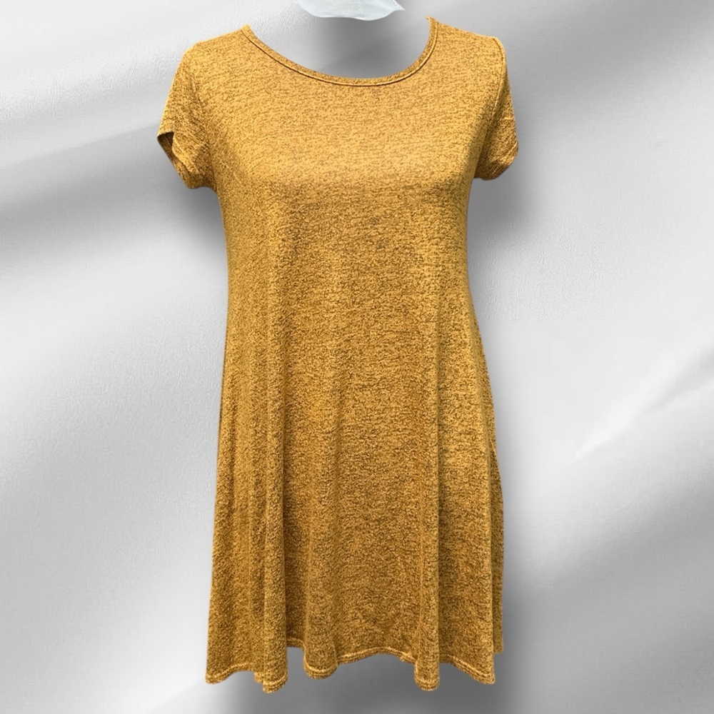 TMG‎ New York Mustard Yellow Short Sleeve Dress